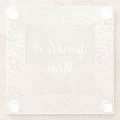 Pink Gold Glitz Sparkle Leopard Print Glasuntersetzer (Rückseite)