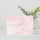 Pink Gold Glitzer Agate Business Geschenkgutschein (Stehend Vorderseite)