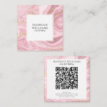 Pink & Gold Glitzer Agate Qr Code Modernes Einziga