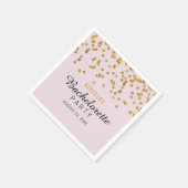 Pink Gold Glitzer Confetti Bachelorette Napkins Serviette (Ecke)