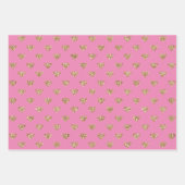 Pink Gold Glitzer Diamonds Geschenkpapier Set (Vorderseite)
