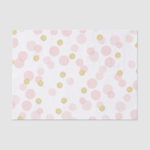 Pink Gold Glitzer Dots Geburtstagsgeschenk Seidenpapier