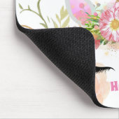 Pink Gold Glitzer Einhorn Face Trendy Girls Gesche Mousepad (Ecke)