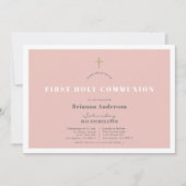 Pink Gold Glitzer Girl Einladung (Vorderseite)