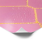 Pink Gold Glitzer Girl's Birthday Poster (Ecke)