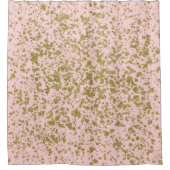 Pink & Gold Glitzer Girly Glam Moderner Spritzer Duschvorhang (Vorderseite)