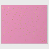 Pink Gold Glitzer Glam Hearts Geschenkpapier (Flach)