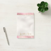 Pink Gold Glitzer Glitz Sparkle   Post-it Klebezettel (Büro)