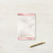 Pink Gold Glitzer Glitz Sparkle   Post-it Klebezettel (Auf Schreibtisch)
