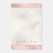 Pink Gold Glitzer Glitz Sparkle   Post-it Klebezettel (Vorderseite)