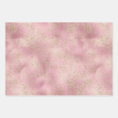 Pink Gold Glitzer Glitz Wrapping Paper Sheets Geschenkpapier Set (Vorderseite 2)