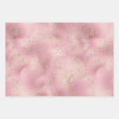 Pink Gold Glitzer Glitz Wrapping Paper Sheets Geschenkpapier Set (Vorderseite)