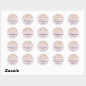 Pink Gold Glitzer Konfetti Bachelorette Sticker (Blatt)