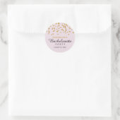 Pink Gold Glitzer Konfetti Bachelorette Sticker (Tasche)