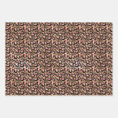 Pink Gold Glitzer Leopard Animal Print Geschenkpapier Set (Vorderseite)
