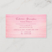 Pink Gold Glitzer Marble Geode Monogram Agate Visitenkarte (Rückseite)