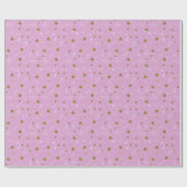 Pink Gold Glitzer Polka Dos Weihnachten Geschenkpapier (Flach)