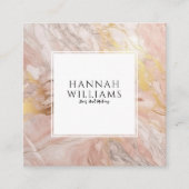 Pink & Gold Glitzer Qr Code Farbiges Muster Quadratische Visitenkarte (Vorderseite)