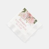 Pink Gold Glitzer Rose Kinderdusche Serviette (Ecke)