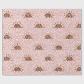 Pink Gold Glitzer Sunset Design Geschenkpapier (Flach)