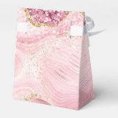 Pink Gold Glitzer Tiara Agate 15. Quinceañera Geschenkschachtel (Rückseite)