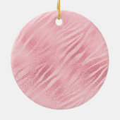 Pink Gold Glitzy Black Eyelashes Keramik Ornament (Hinten)