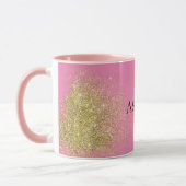 Pink Gold Glitzy Glitzer Tasse (Links)