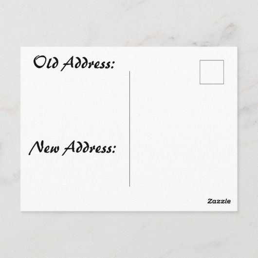 Pink Gold Gray Wabi Sabi New Address Postkarte (Rückseite)