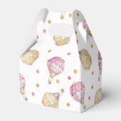 Pink+Gold Heißluftballon Geschenkschachtel (Rückseite)