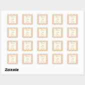 Pink Gold Herz Diamonds Danke Stickers (Blatt)