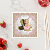 Pink Gold High Heel Schuhe Pearl Girl Baby Dusche Serviette (Beispiel)