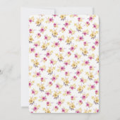 Pink Gold Hot Air Ballon Baby Dusche Einladung (Rückseite)