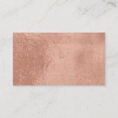 Pink Gold Imitate Black Blush Cooper Vip Metallic Visitenkarte (Rückseite)