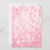 Pink Gold Imitate Glitzer Lights Sweet 16 Geburtst Einladung (Rückseite)