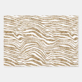 Pink Gold Imitate Glitzer Zebra Print Geschenkpapier Set (Vorderseite 2)