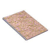 Pink Gold Imitate Glitzer Zebra Print Notizblock (Rechte Seite)