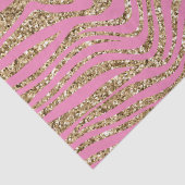 Pink Gold Imitats Glitzer Zebra Seidenpapier (Detail)