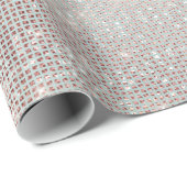Pink Gold Ivory Pearly Funkelnd Diamond Metallic Geschenkpapier (Rolleneckpunkt)