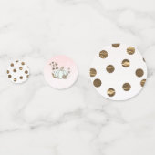 Pink & Gold Kinderella Pumpkin Herbstmärchen Konfetti (Rückseiten)