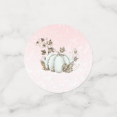 Pink & Gold Kinderella Pumpkin Herbstmärchen Konfetti (Klein Vorderseite)