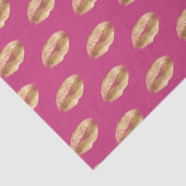 Pink Gold Kiss Lips Seidenpapier (Detail)