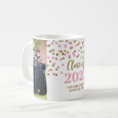 Pink-Gold-Klasse 2025 Tasse (Vorderseite Links)