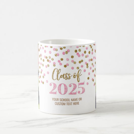 Pink-Gold-Klasse 2025 Tasse (Mittel)