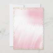 Pink Gold Kleine Ballerina Tutu Pearl Baby Dusche Einladung (Rückseite)