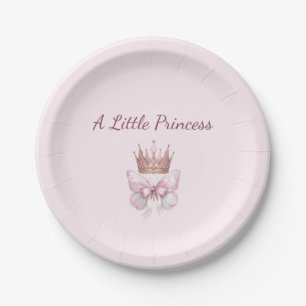 Pink & Gold Kleine Prinzessin Schmetterling Baby S Pappteller