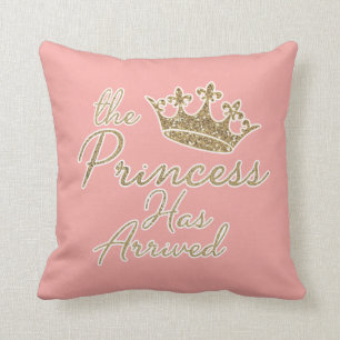 Pink Gold Königinnen-Tiara Prinzessin ist angekomm Kissen