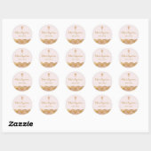 Pink Gold Lace Girl Taufen Sticker (Blatt)