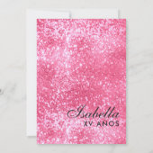 Pink Gold Las Vegas Quinceañera Geburtstag Einladung (Rückseite)