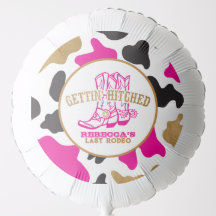 Pink Gold Last Rodeo Bachelorette Party Balloon