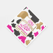 Pink Gold Last Rodeo Bachelorette Party Napkins Serviette (Ecke)